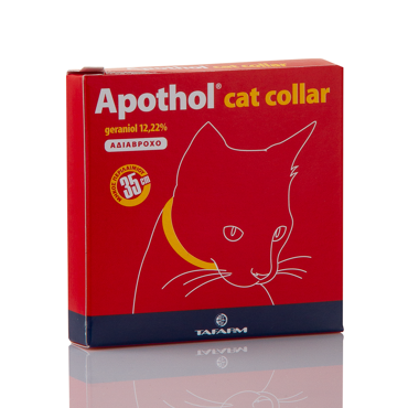 Apothol Cat Collar Αντιπαρασιτικό Περιλαίμιο Γάτας 35cm Αδιάβροχο